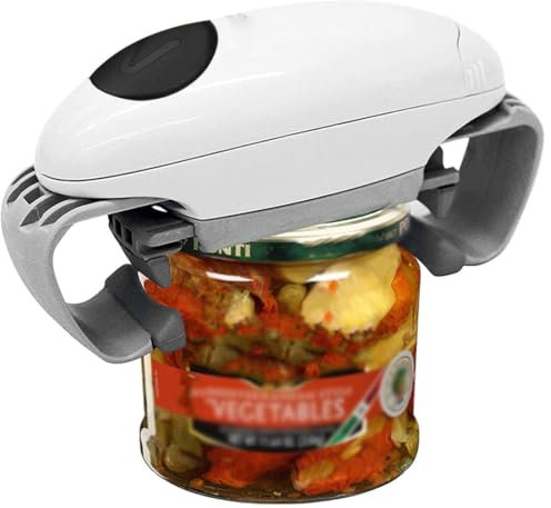 GAYAYAS Electric Can Opener, Electric Bottle Opener, PortáTil Jar Abrelatas EléCtrico, One-Button Automatic Opener, para Personas Mayores con Artritis, Las Manos DéBiles,Black