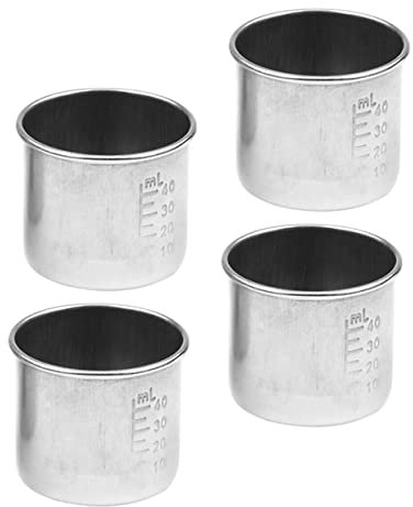 Ciieeo 4 Piezas Vaso para Medicamentos de Acero Inoxidable Vaso Graduado Multifunción para Pastillas Práctico Hogar para Medir Líquidos y Dosis de Medicamentos