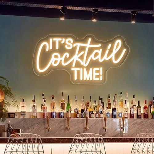 DAKABUKA – Pannello al neon per cocktail, illuminazione LED al neon per bar a cocktail, illuminazione murale USB, insegne luminose per decorazione murale, bar a birra, pub, rifugio per uomini, festa