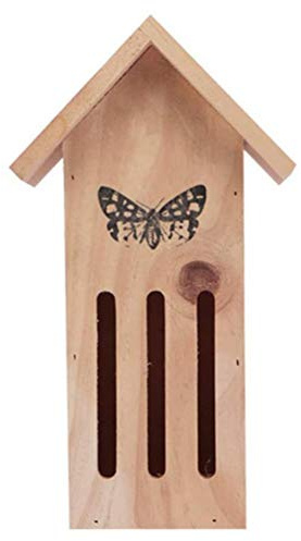 Sonew Casa de Madera para Mariposas y Abejas - Refugio de Jardín Decorativo con Diseño Personalizable, Acabado en Madera (1)