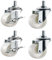 Cantidad. Ruedas giratorias de nylon de 4 x 50 mm con frenos – accesorio, aparato y equipo de ruedas pequeñas de Bulldog Castors – Max 110 kg por Set.