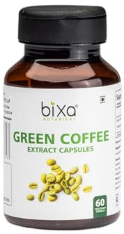 Green Coffee-Supports Weight Management & Metabolic Boost, Antioxidant/Bean Extract Capsules, 60 Veg Capsules (450 mg)- bixa BOTANICAL