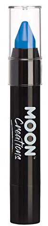 Moon Creations Face Paint Stick Body Crayons | Dark Blue | 3.2g | Sweat Proof & Water-Resistant Face Paint | Cruelty Free, Made in UK | For Kids, Adults, Fancy Dress, Festivals, Halloween