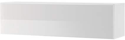 Stauraumelement Roana II Weiß Tiefzieh Hochglanz 130x35x38cm Schrank Wohnzimmerschrank Beistellschrank Stauraumelement Wohnzimmer Mehrzweckschrank