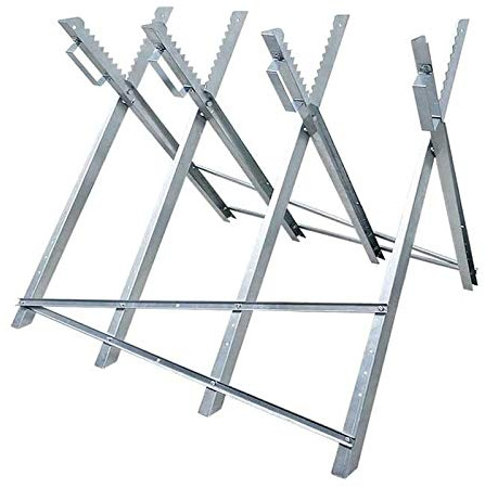 Froadp Caballete plegable de acero para madera, capacidad de carga de hasta 100 kg, para sierra de madera, 83 x 83 x 79 cm