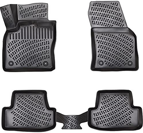 Design 3D Gummimatten Set für Audi Q7 2006-2015 | Extra hoher 5cm Rand