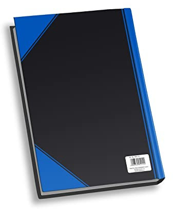 RHEITA 957-15 Kladde China-Kladde, A7, liniert, 96 Blatt, 60g/m², schwarz mit farbigen Ecken,blaue Ecken