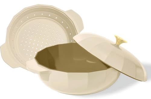 Cravings by Chrissy Teigen Nonstick Dutch Oven Pot with Lid, White 5.3 Qt