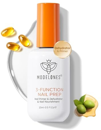 Modelloner primer för gelnaglar, 3-i-ett 15 ml tre effekter nagelprimer och nageldehydrator & fuktning av naglarna för gel UV nagellack gellack nagelkonst manikyr – 1 st