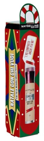 Maybelline New York Correttore Cancella Età Multi-Uso, Imperfezioni e Occhiaie Coperte, Idratante e con Coprenza Modulabile, Confezione Regalo, Collezione Natale con Chi Vuoi 2024, Tonalità: 01 Light