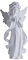 Heart Tong Figuras de ángel decorativas, estatuas de ángel, figura de resina blanca, para decoración de cementerio y casa, decoración de jardín, decoración de tumba, bodas, Navidad y más (tamaño