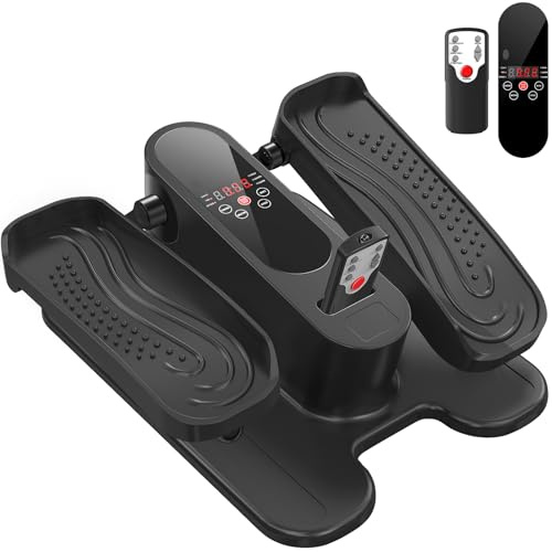 HOFTME Ellipsentrainer im Sitzen,Crosstrainer,Beintrainer, Einstellbarer Geschwindigkeits Cross Trainer mit Fernbedienung, Sitzende Pedaltrainer für Senioren und Erwachsene (Schwarz-1)