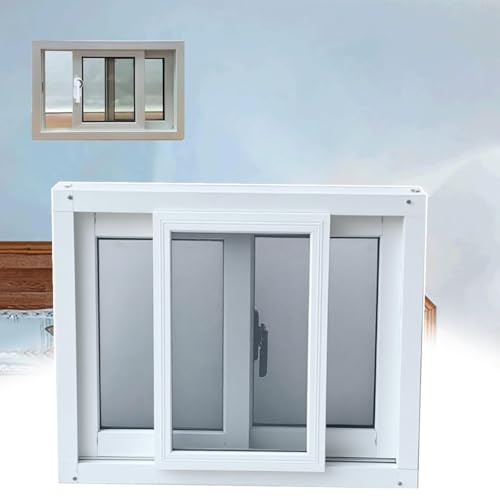 Finestra Seminterrata - Telaio In Lega Di Alluminio, Bagno Domestico Finestre Sostitutive - Grande Finestra Scorrevole Con Traversa Superiore Con Vetro Temperato(91x81cm)