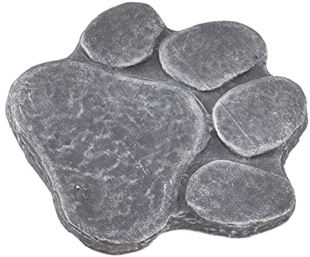 CHICIRIS Pietra Commemorativa Dell'impronta della Zampa Pietra Commemorativa da Giardino per Animali Domestici con Incisione Fai-da-Te per Prato All'aperto, Materiale in Resina, 6,1x6,9 Pollici