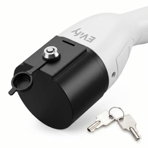 EVify Tipo 2 Protezione antifurto per cavo di ricarica auto elettrica – Tappo di sicurezza bloccabile contro la ricarica non autorizzata – Protezione d'uso mobile con fissaggio in per Wallbox e in