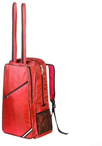 Bolsa de equipo de esgrima de gran capacidad, mochila para traje de esgrima de hoja de espada de doble espada de almacenamiento plegable bolsa de esgrima (rojo)