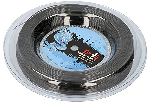 Mimdixy Corda per Racchetta da Tennis da 200 m, Corda per Racchetta da Tennis in Poliestere Corda per Racchetta Dura Round Strike, Corda di Ricambio per Racchetta per Giocatori (1.30mm)