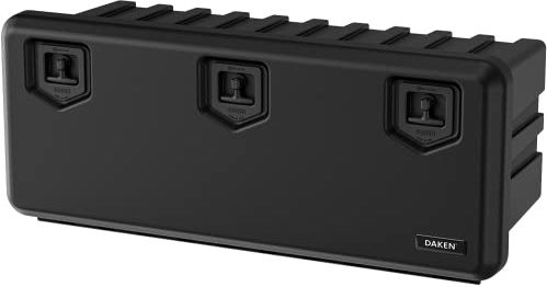 DAKEN ARKA Coffre à outils 203l boîte de rangement géante pour camion et poids lourds 1250x522x500mm coffre de transport étanche extra large avec serrures pour LKW noir
