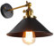Vintage Wandleuchte, E27 Verstellbare Wandlampe Industrial, Retro Wandspot aus Metall in Schwarz Wandleuchte Innen für Wohnzimmer Schlafzimmer Badezimmer Flur Balkon Treppen Café Loft Bar