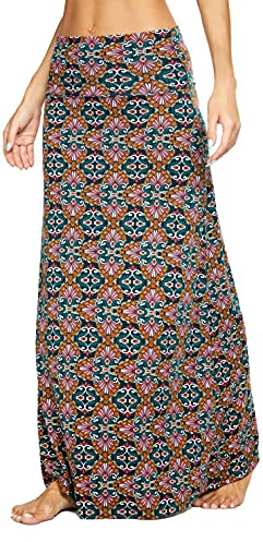 Jupe Longue bohème Douce et Extensible pour Femme