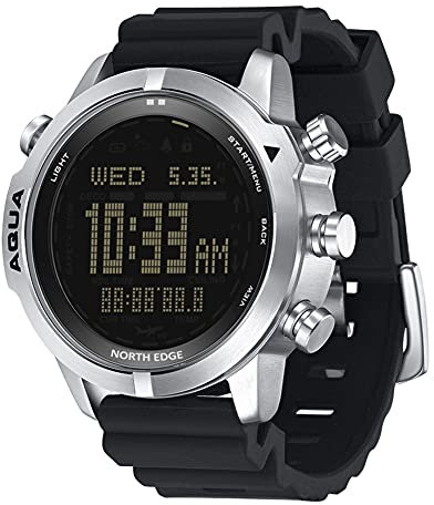 AIMAISEN Montre de plongée Montre numérique 100M Montre d'ordinateur de plongée étanche Montre-Bracelet de plongée pour Hommes avec Pression d'air Mesure de la température de l'eau baromètre Boussole