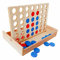 APOMOONS Vier gewinnt Holz, Brettspiel 4 gewinnt Holz, 4 in Einer Reihe Spiel Vertikales Brettspiel, Strategiespiel für 2 Spieler, Pädagogische Spielzeuggeschenke für geeignet (Holz)