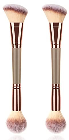 LEEQ bronzer pinsel - 2Pcs Der magische Puder Pinsel für Dein Gesicht, Allrounder Make up Pinsel - Perfekt für Blush, Bronzer, loses & gepresstes Puder