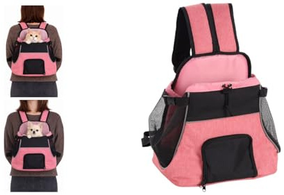 Sac de Transport Chat – Chien – Flamingo Xanty Rose – 29×23×38 cm – Polyester + Mousse – Dos renforcé – Fond Amovible 30°C – Sangles réglables – Poche zippée