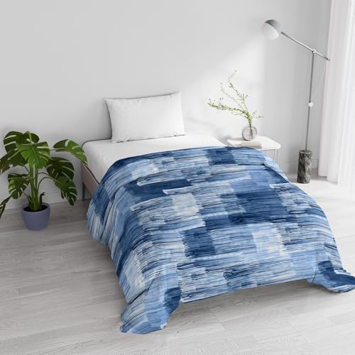 Trapunta Invernale Imbottita Letto Singolo 160x245cm DoubleFace BASIC fantasia PAINT, Made in Italy - Piumino Reversibile in morbida Microfibra 200gr/mq - Piumone Lavabile in Lavatrice