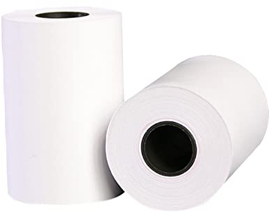 4 Rullar Termiskt Kvittopapper 57x40 Mm Vitt, Taxisedel, Kassaregister, POS-Skrivare för Direkt Termisk Skrivare med Slät Yta, Inget Pappersstopp, Förläng Huvudlivslängden
