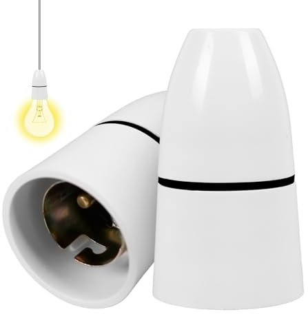 B22 Bayonet Pendant Lamp Holder, High Temperature Resistance - Un Switched B22 Bayonet Cap Ceiling Chandelier Holder 10MM Thread Entry (AC 220V-240V), for Ceiling Ceiling Lamp Chandelier