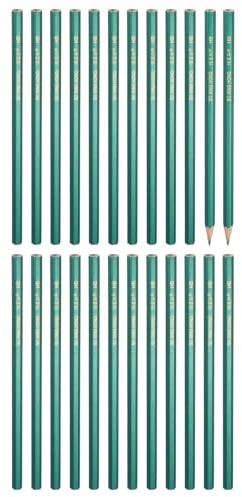 PATIKIL Hexagonala träpennor bulk, 24-pack HB grafitpennor dubbelavslutad design för kontorsmaterial, teknisk märkning, skrivkonst, ritartiklar, grön