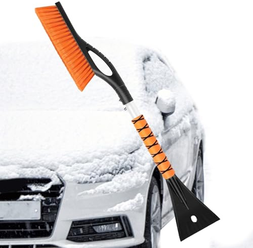 Generico Raschiaghiaccio per Parabrezza, raschietti per Ghiaccio per Parabrezza Auto, Raschiaghiaccio in Alluminio Spazzola da Neve Staccabile per, per Auto ergonomici AntiGraffio Raschietto da Neve