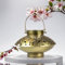 Orientalisches Windlicht Laterne orientalisch Buddha 25cm Groß Gold | Orientalische Vintage Teelichthalter Goldfarben innen und außen | Marokkanische Windlichter aus Metall als Ramadan Dekoration