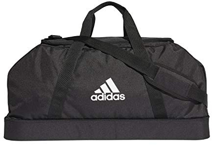 adidas Unisex Tiro Primegreen Bottom Compartment Duffel Bag, Black/White, L