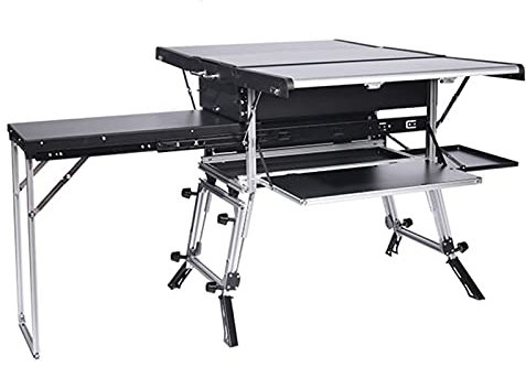 Outdoor Küche Camping Schränke Tragbarer Klappbarer Camping-Küchentisch Im Freien, Tragbarer Klappschrank Mit Rädern, Für Outdoor-Aktivitäten Und Camping-Strandpartys