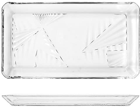 Pasabahce - Juego de 2 bandejas Madlen rectangulares, 22 x 12 cm