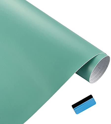 NewL Matte Lake Blue Vinyl Car Wrap DIY Self Adhesive Film 50 x 150 cm | Matte finish, air release channels, heat stretchable, weatherproof, for cars, motorbikes & furniture, laptop, phone decor