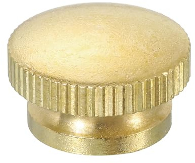 QUARKZMAN Dadi a Farfalla Scanalati, 1pz M8 x D20mm x H12mm Foro Cieco Ottone a Testa Alta con Colletto a Testa Alta Foro Cieco Elementi Fissaggio Pomelli Rotondi per Parti Stampanti 3D