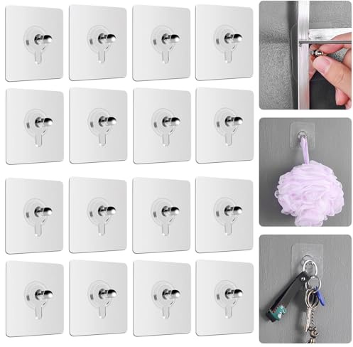 YVIFEVG Klebeschrauben Klebenägel Bilderhaken Klebeschraube Klebenagel Bilder Bild Aufhängen Klebe Nägel Wand Selbstklebend Ohne Bohren, 16 Stück (8mm & 10mm Schraubstab)