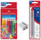 FABER-CASTELL 205226 - Buntstifte Set Schulanfang, 13-teilig, inkl. Spitzer Jumbo und Silbenstift
