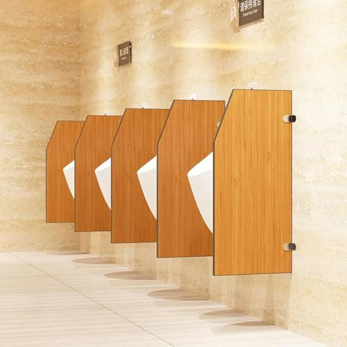 Urinal-Trennwand mit Edelstahlbeschlägen, Urinal-Schallwand, Urinal-Brett, Urinal-Schallwand, Wandtrennwand, öffentliche Toiletten-Trennwand, Sichtschutz für Männer-Urinal für Schule/Kranken