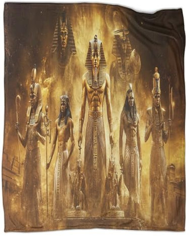 Ägyptenian Imagery Kuscheldecke 80x90inch(200x230cm),weich & Warm,extra Flauschig Als Sofadecke Kosmische Elemente Wohndecke Yogadecke Tagesdecke,Plüsch Sofaüberwurf