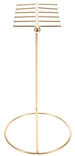 ibasenice Organizzatore Design e Ganci Oro Gioielli in Color di con Ferro Salvaspazio Elegante Moderno e Funzionale per Esposizione da Vetrina e Toeletta