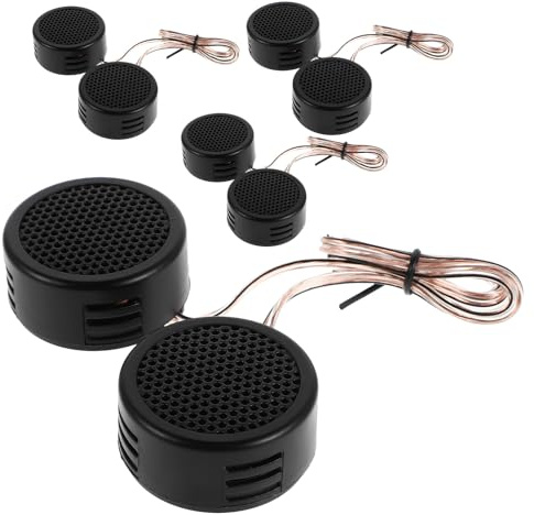 SHINEOFI 4paires Lot Tweeters à Dôme pour Système Audio de Voiture Accessoires de Remplacement pour Haut-parleurs Tweeter Automobile