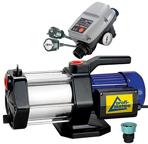 1300W mehrstufige Kreiselpumpe 5400l/h 230V Edelstahl + Durchflusswächter