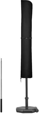 Dokon Parasol Covers Waterproof Garden Parasol Cover Heavy Duty Oxford Fabric Windproof Anti-UV Outdoor Umbrella Covers Fit 2 to 3m Diameter Parasols, Patio Brolly Cover with Rod (175x30.5/36.5cm)