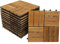 SAM Holzfliese 02, Akazienholz massiv + geölt, 11 Fliesen für 1m², 30x30 cm, Bodenbelag mit Drainage, Balkonfliesen/Terrassenfliesen/Klickfliesen