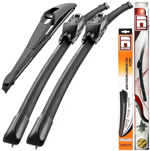 Limpiaparabrisas híbrido Flex Aero compatible para Nissan Juke Tipo F15 BJ 2010-2019 - 300 mm 350 mm 550 mm - Juego de escobillas limpiaparabrisas - Recambo