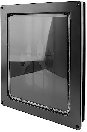 GLOGLOW Hundeklappe, Hundetür Im Modernen Stil, Verdickt, für den Innenbereich für Hunde für Haustiere (Schwarz)